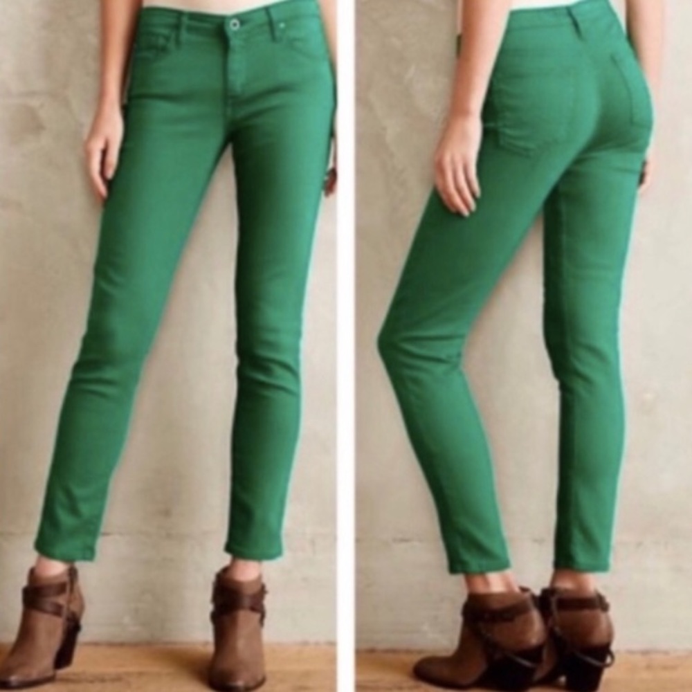 AG Adriano Goldschmied Green Ankle Pants